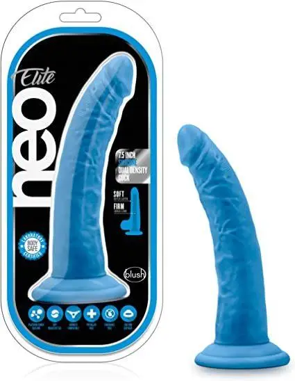 T331183 Фаллоимитатор с двойной плотностью NEO ELITE 7.5INCH DUAL DENSITY COCK NEON фото №3 — секс іграшки: Україна, NO TABOO