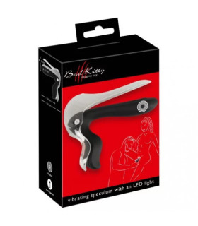 Вагинальное зеркало со светодиодной подсветкой Bad Kitty Vibrating Speculum - No Taboo
