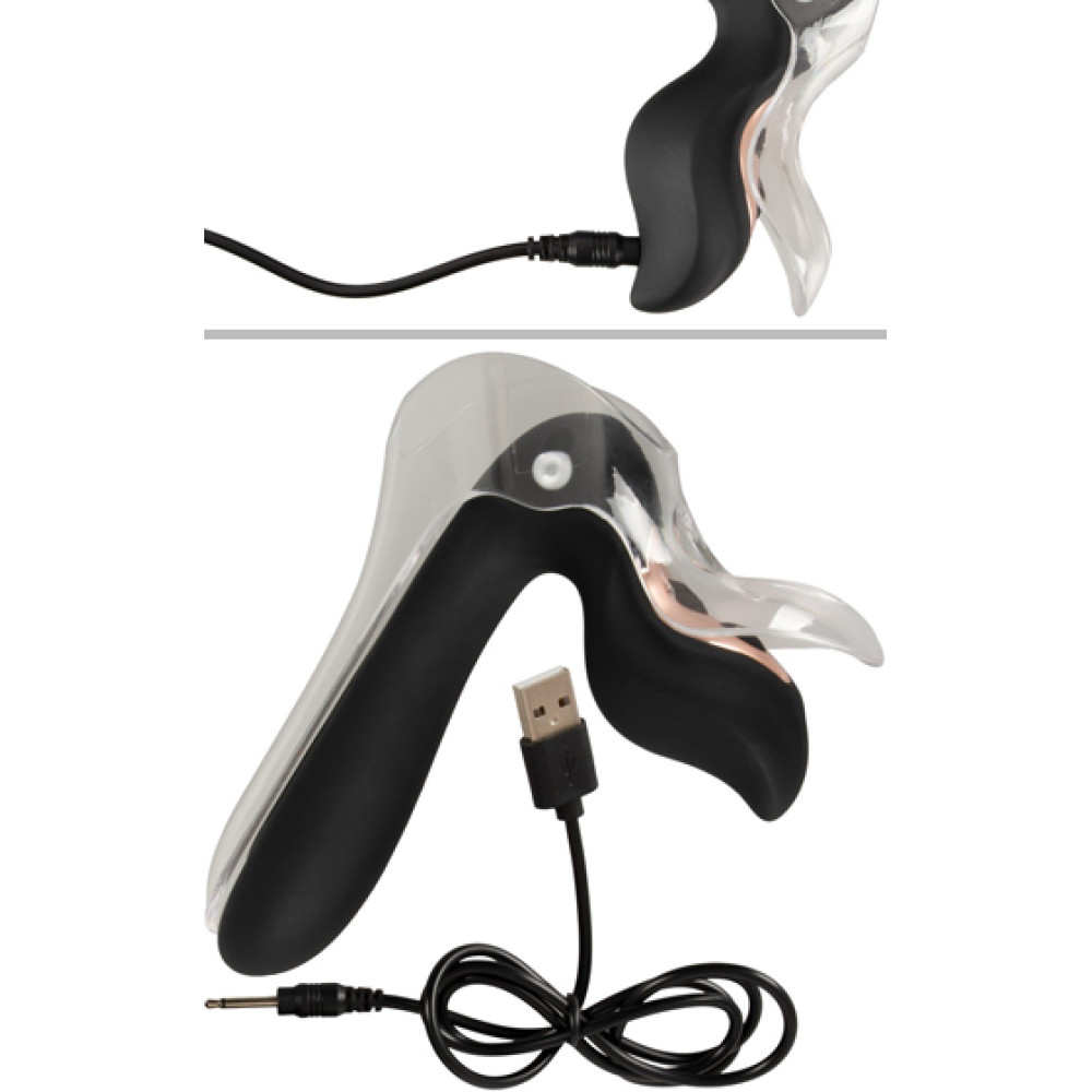 Вагинальное зеркало со светодиодной подсветкой Bad Kitty Vibrating Speculum, фото №4 — секс шоп Украина, NO TABOO