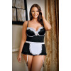 Сексуальный костюм горничной Fantasy Lingerie Night Service Sexy, черный, XL/XXL, фото №1 — секс шоп Украина, NO TABOO
