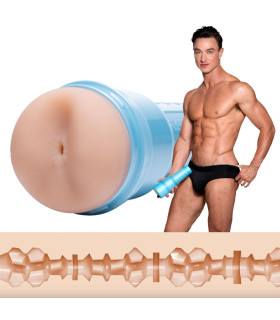 Маструбатор анус из киберкожи в колбе FleshLight Fleshjack Boys Cade Maddox, бежевый, 24.8 см - No Taboo
