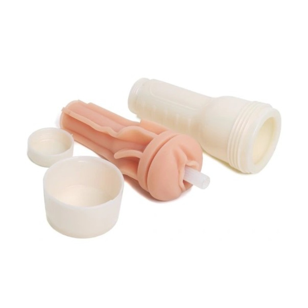 Мастурбатор вагина из киберкожи в колбе Fleshlight Girls Abella Danger Vagina, бежевый, 24.8 см фото №4 — секс игрушки: Украина, NO TABOO