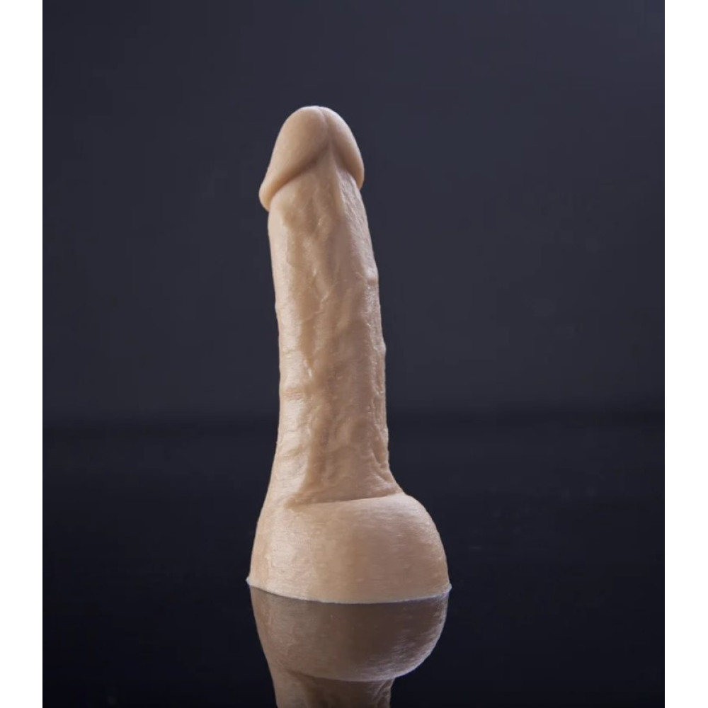 Фалоімітатор реалістичний з силікону Fleshjack Boys Brent Everett Dildo, бежевий, 21 х 4.5 см фото №5 — секс іграшки: Україна, NO TABOO