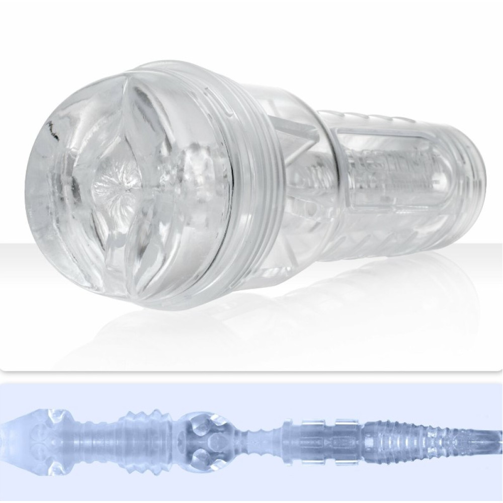 Мастурбатор анус в колбе Fleshlight Ice Butt Crystal, киберкожа, прозрачный, 25 х 9 см фото №3 — секс игрушки: Украина, NO TABOO