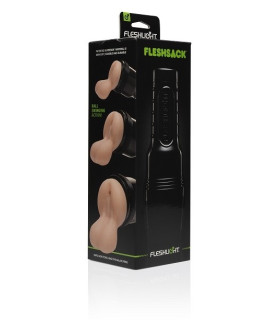 Мастурбатор анус с мошонкой для геев, из киберкожи Fleshlight Light FleshSack, бежевый, 28 см - No Taboo