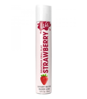 Лубрикант оральный Wet Strawberry 30 мл на водной основе со вкусом клубники - No Taboo