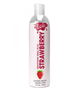 Лубрикант оральный Wet Strawberry 118 мл на водной основе со вкусом клубники - No Taboo