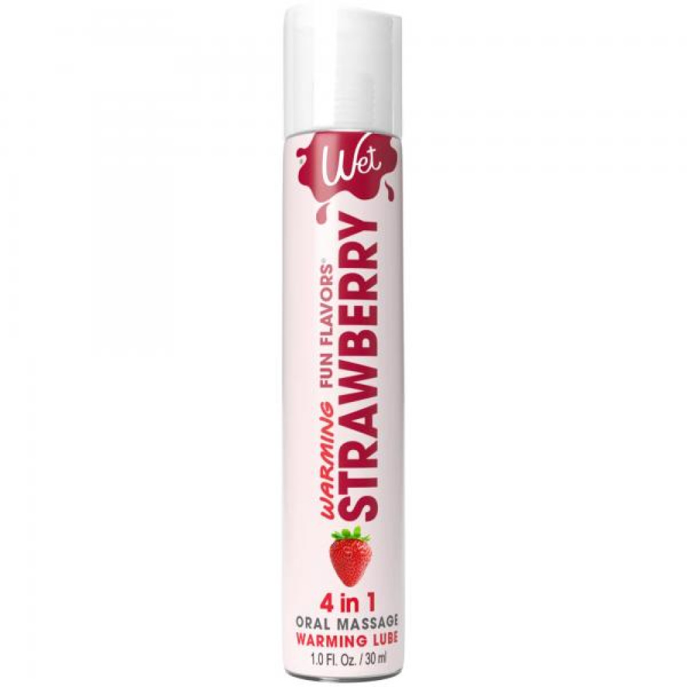 Лубрикант оральный Wet Warming Strawberry 30 мл на водной основе с разогревом со вкусом клубники, фото №0 — секс шоп Украина, NO TABOO