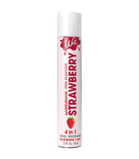 Лубрикант оральний Wet Warming Strawberry 30 мл на водній основі з розігрівом зі смаком полуниці - No Taboo