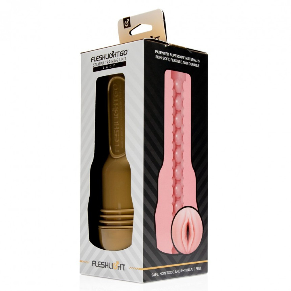 Мастурбатор реалистичный из киберкожи Fleshlight Go Pink Lady STU, бежевый, 25 х 10 см фото №2 — секс игрушки: Украина, NO TABOO