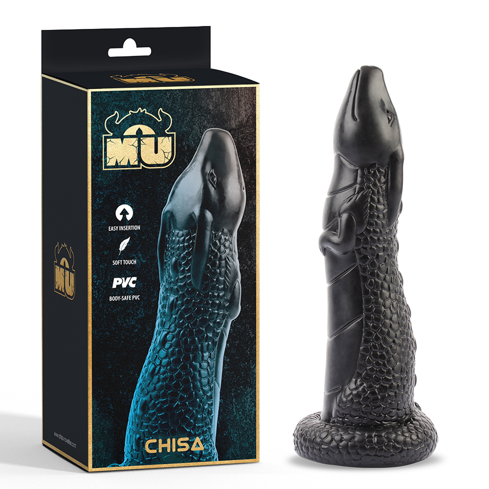 Фаллоимитатор в виде дракона MU CHISA черный, 19.5 см x 4.9 см фото №2 — секс игрушки: Украина, NO TABOO