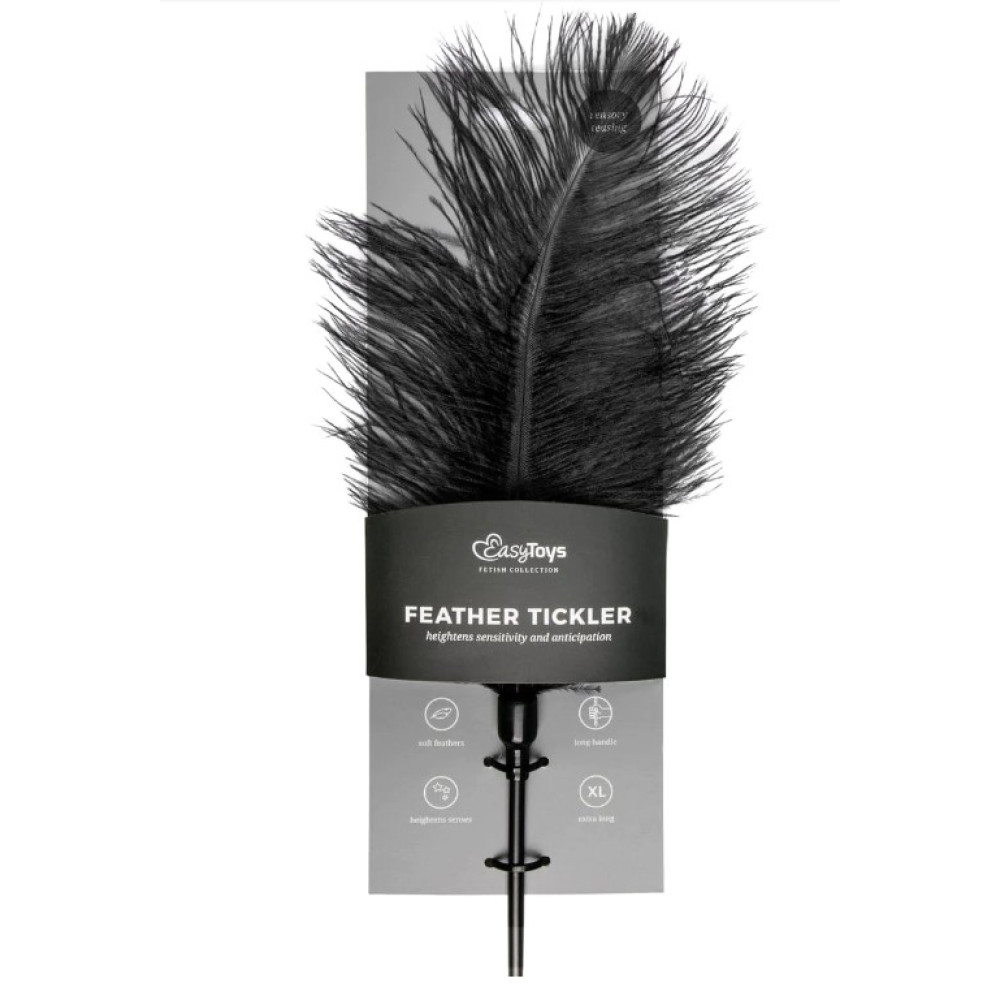 Перо страусиное для ласк Easytoys Feather Tickler , 55 х 12 см, фото №2 — секс шоп Украина, NO TABOO