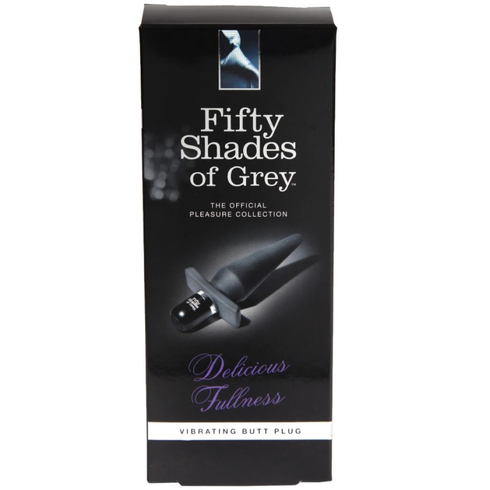 Анальная пробка с вибрацией Fifty Shades Of Grey Delicious Fullness, силиконовая, черная, 13.9 х 3.2 см фото №2 — секс игрушки: Украина, NO TABOO