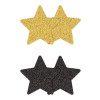 Пестисы в форме звезды Pretty Pasties Stars черные и золотые, O/S, фото №1 — секс шоп Украина, NO TABOO