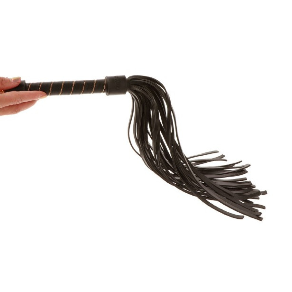 Флоггер TABOOM Studded Whip, черный, 54 см, фото №5 — секс шоп Украина, NO TABOO