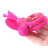 Эрекционное кольцо двойное с вибрацией CalExotics Butterfly Dual Ring, розовое, 9.5 х 7 см фото №4 — секс игрушки: Украина, NO TABOO