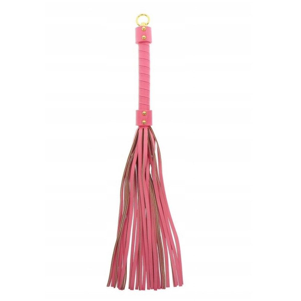 Флоггер Taboom Malibu Whip из веганской кожи, розовый, 54 см, фото №2 — секс шоп Украина, NO TABOO