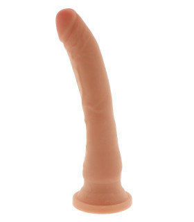 Фаллоимитатор на присоске ToyJoy Dual Density Dong, бежевый, 23.5 х 4 см - No Taboo