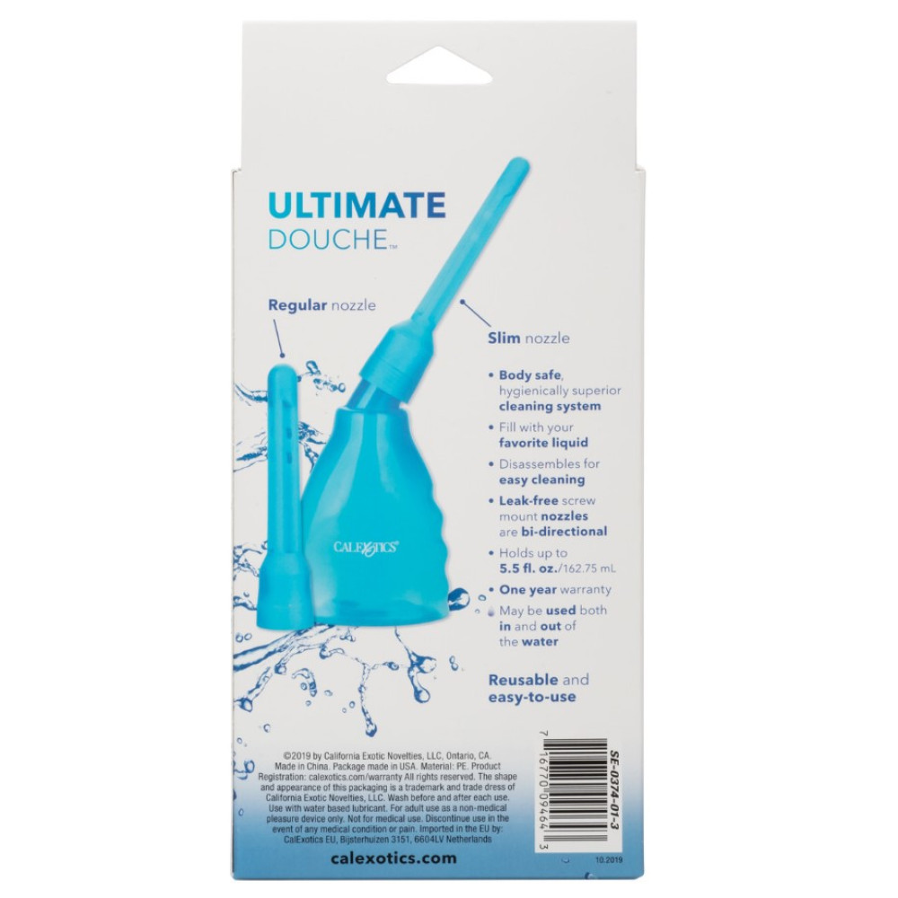 Анальный душ CalExotics Ultimate Douche Blue, голубой фото №4 — секс игрушки: Украина, NO TABOO