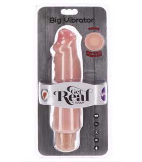 Вибратор реалистичный ToyJoy Dual Density Big Vibrator, бежевый, 23 х 5 см - No Taboo