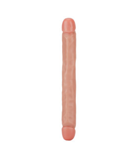 Фаллоимитатор двусторонний ToyJoy RealFeel Jr.Double Dong, бежевый, 32 х 3.6 см - No Taboo