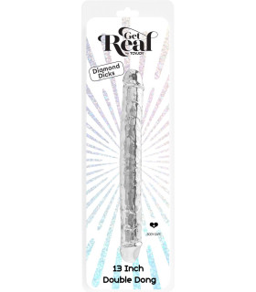 Фаллоимитатор двойной ToyJoy Clear Double Dong, прозрачный, 34.5 х 4 см - No Taboo