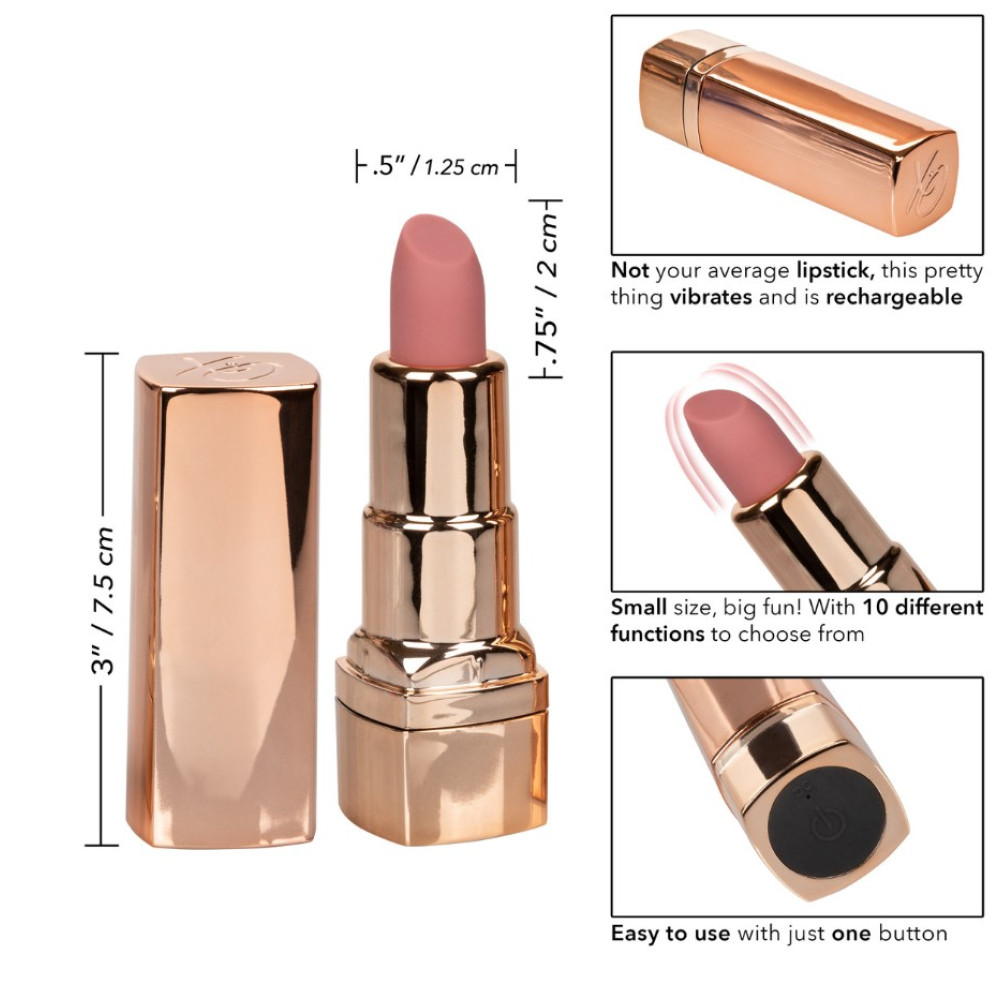 Клиторальный вибратор в форме помады CalExotics Hide & Play Lipstick Recharge, 7.5 х 2 см фото №5 — секс игрушки: Украина, NO TABOO