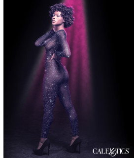 Комбинезон в сетку с интимным вырезом CalExotics Crotchless Bodystocking, черный, O/S - No Taboo