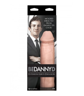Насадка для увеличения члена NS Novelties Be Danny D Extension Enhancer, бежевая, 20 х 5 см - No Taboo