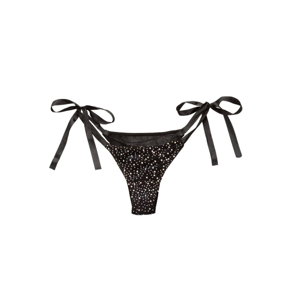 Трусики на завязках CalExotics Radiance Side-Tie Panties, черные, O/S, фото №4 — секс шоп Украина, NO TABOO