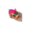 Анальная пробка силиконовая CalExotics Cheeky Medium Tie-Dye Plug, разноцветная, 7.5 х 3.2 см фото №3 — секс игрушки: Украина, NO TABOO