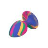 Анальная пробка силиконовая CalExotics Cheeky Medium Tie-Dye Plug, разноцветная, 7.5 х 3.2 см фото №5 — секс игрушки: Украина, NO TABOO
