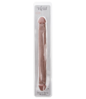 Двойной фаллоимитатор ToyJoy Double Dong, бежевый, 45 х 4.5 см - No Taboo