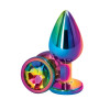Анальная пробка Rear Assets Mulitcolor M, цветная, 8 х 3.4 см фото №1 — секс игрушки: Украина, NO TABOO