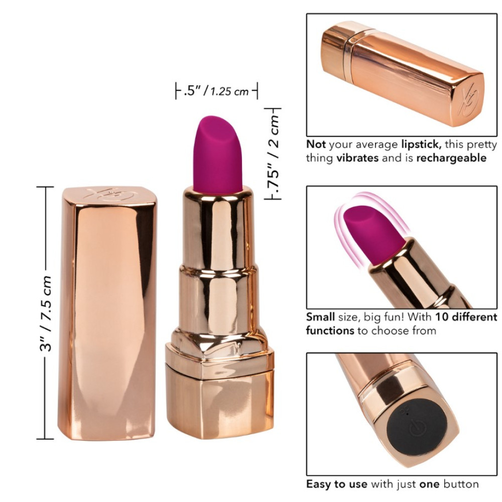 Вибратор в форме помады CalExotics Hide & Play Lipstick Recharge, 7.5 х 2 см фото №4 — секс игрушки: Украина, NO TABOO