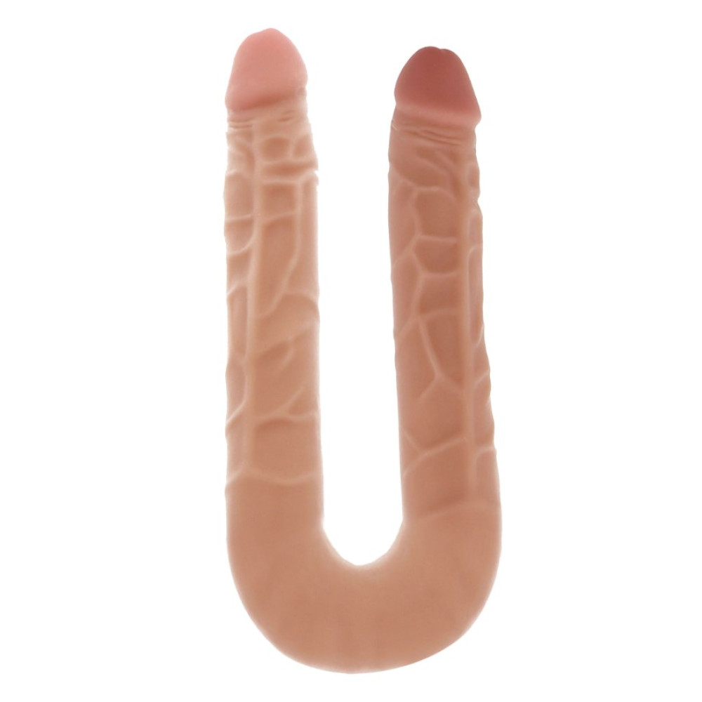 Двойной фаллоимитатор ToyJoy Double Dong, бежевый, 40 х 3.5 см фото №0 — секс игрушки: Украина, NO TABOO