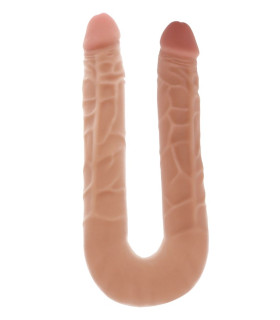 Двойной фаллоимитатор ToyJoy Double Dong, бежевый, 40 х 3.5 см - No Taboo