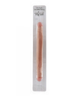 Двойной фаллоимитатор ToyJoy Double Dong, бежевый, 35 х 3.5 см - No Taboo