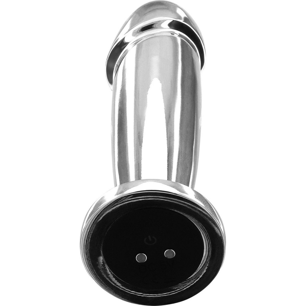 Анальна пробка металева з вібро ToyJoy The Intruder Vibrating Plug, срібляста, 11.8 х 2.9 см фото №3 — секс іграшки: Україна, NO TABOO