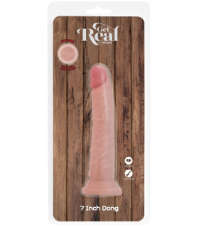 Фалоімітатор реалістичний з присоскою ToyJoy Deluxe Dual Density Dong, бежевий, 17.5 х 3.1 см - No Taboo