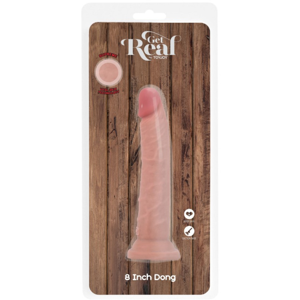 Фаллоимитатор реалистичный с присоской ToyJoy Deluxe Dual Density Dong, бежевый, 21 х 3.7 см фото №2 — секс игрушки: Украина, NO TABOO