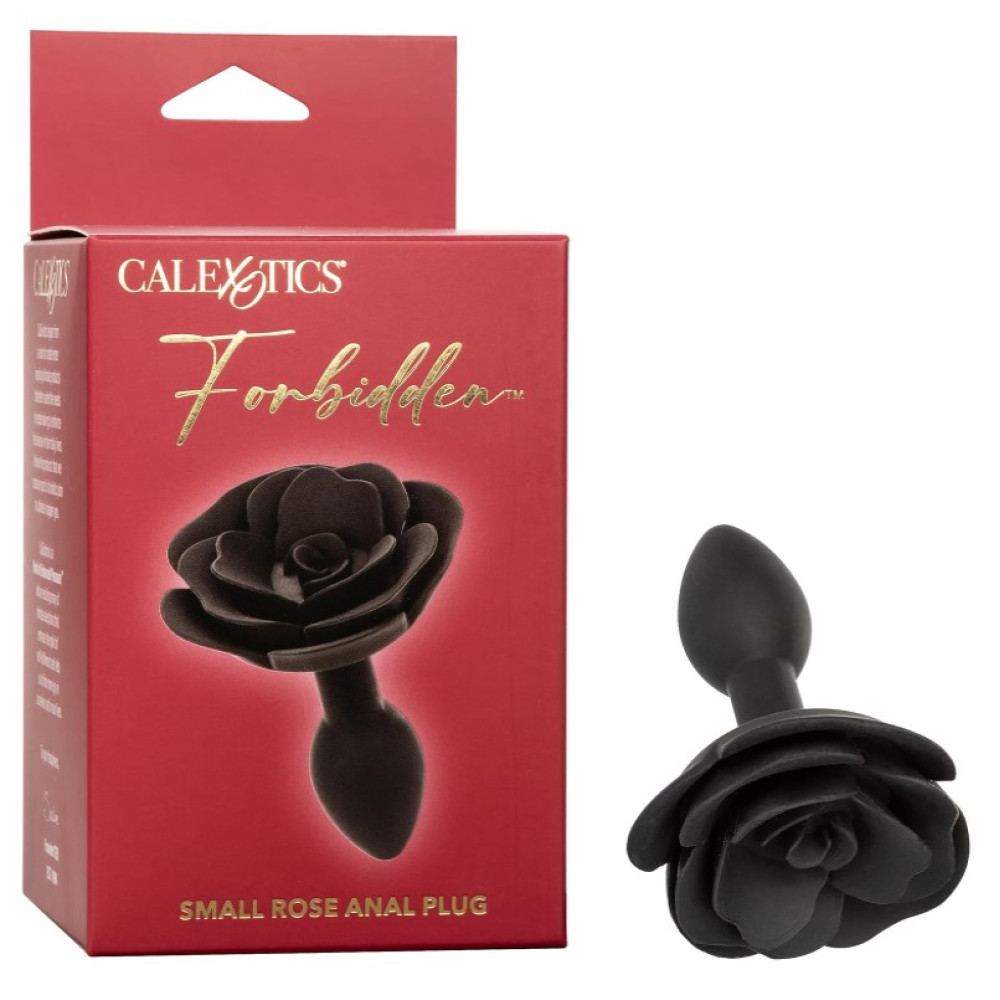 Анальная пробка в виде розы CalExotics Small Rose Anal Plug, силиконовая, черная, 7.5 х 3.2 см фото №0 — секс игрушки: Украина, NO TABOO