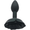 Анальная пробка в виде розы CalExotics Small Rose Anal Plug, силиконовая, черная, 7.5 х 3.2 см фото №3 — секс игрушки: Украина, NO TABOO