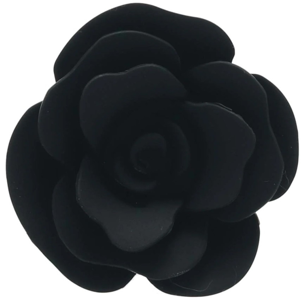 Анальная пробка в виде розы CalExotics Small Rose Anal Plug, силиконовая, черная, 7.5 х 3.2 см фото №6 — секс игрушки: Украина, NO TABOO