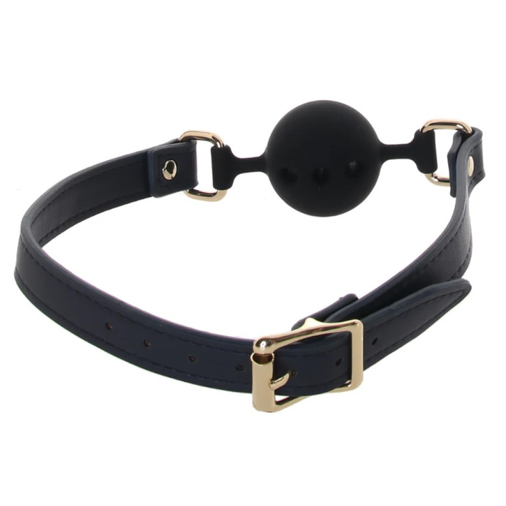 Кляп силиконовый NS Novelties Bondage Couture Ball, 4.3 см, фото №5 — секс шоп Украина, NO TABOO