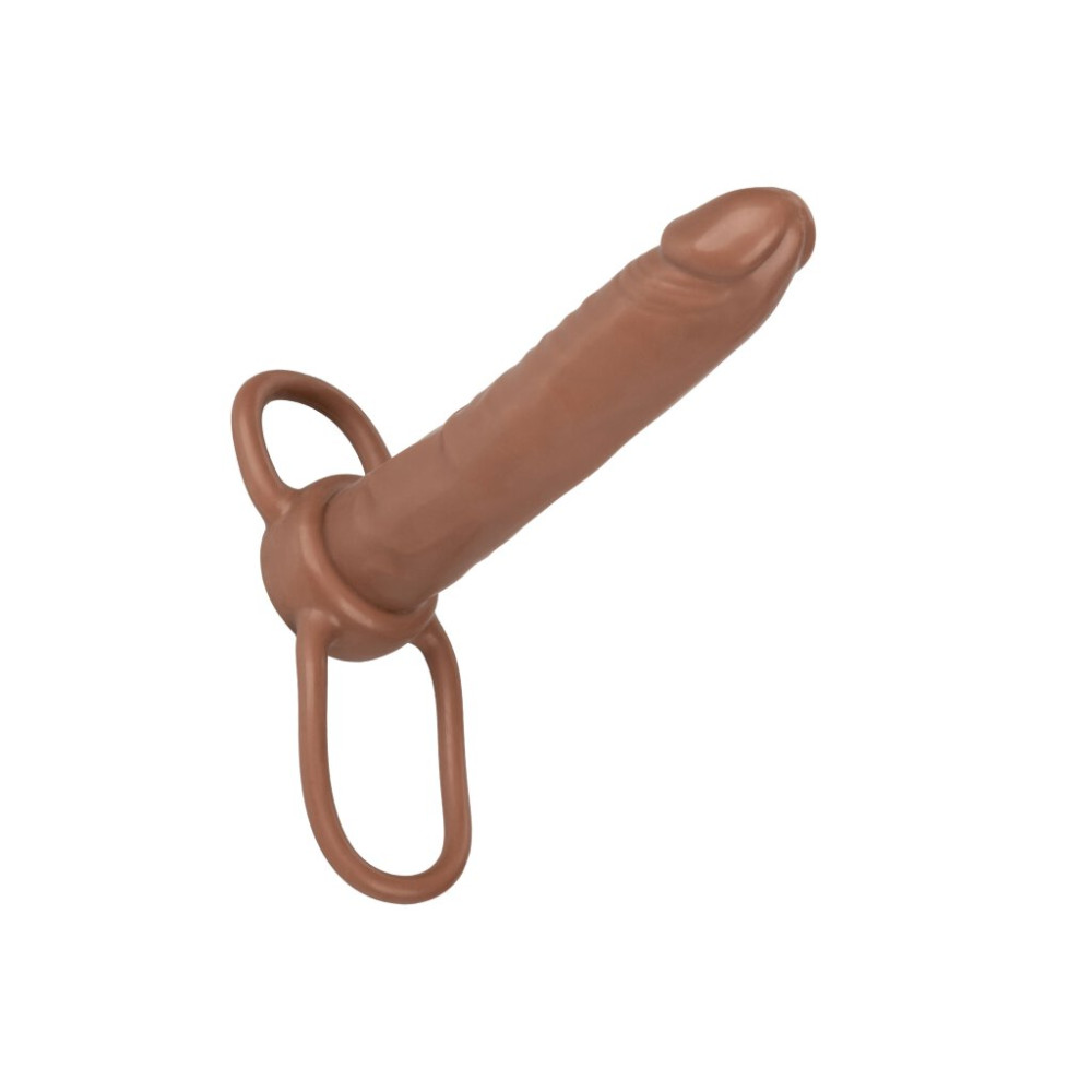 Насадка для двойного проникновения CalExotics Accommodator Dual Penetrator, коричневая, 13.2 х 3.2 см фото №0 — секс игрушки: Украина, NO TABOO