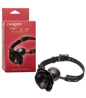 Кляп в виде розы CalExotics Forbidden Removable Rose Gag, черный - No Taboo