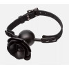Кляп в виде розы CalExotics Forbidden Removable Rose Gag, черный, фото №3 — секс шоп Украина, NO TABOO