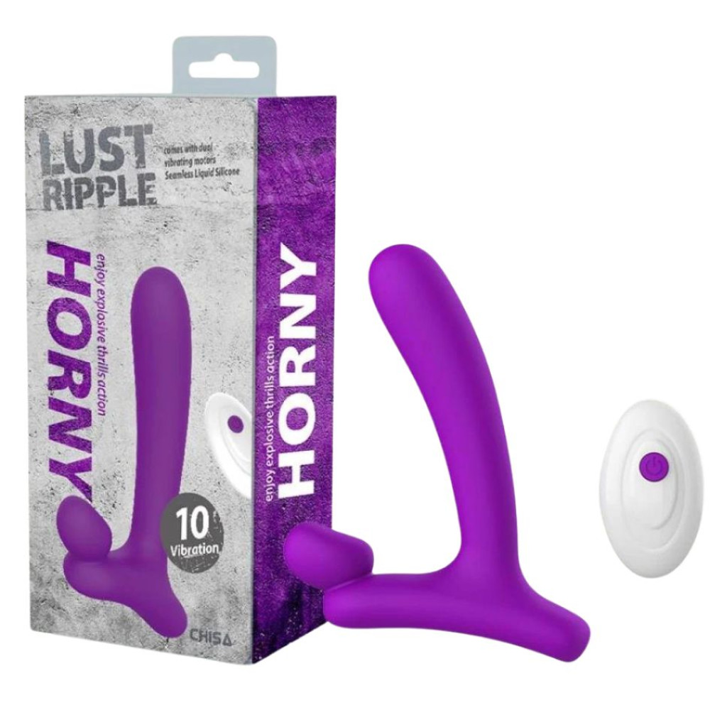 Вибратор со стимуляцией клитора Chisa Horny hunter vibrating в форме буквы L, фиолетовый, 16 х 3.8 см фото №0 — секс игрушки: Украина, NO TABOO