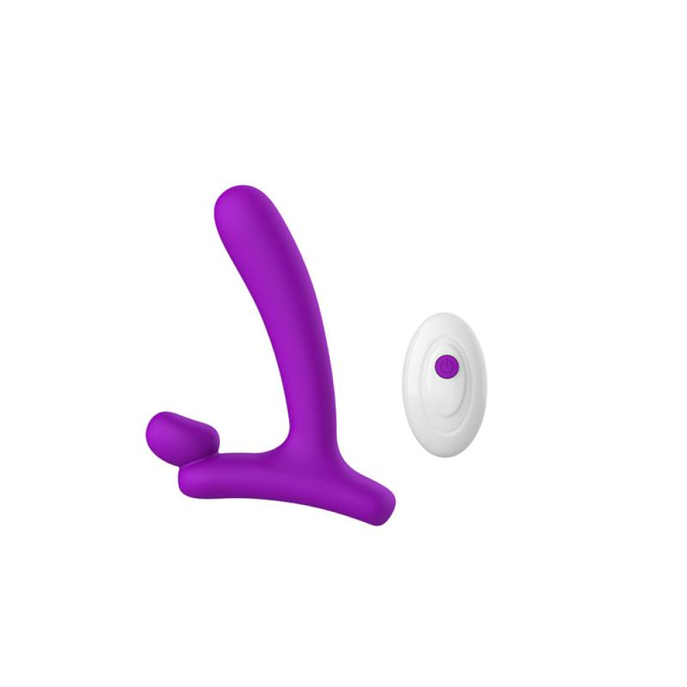 Вибратор со стимуляцией клитора Chisa Horny hunter vibrating в форме буквы L, фиолетовый, 16 х 3.8 см фото №2 — секс игрушки: Украина, NO TABOO